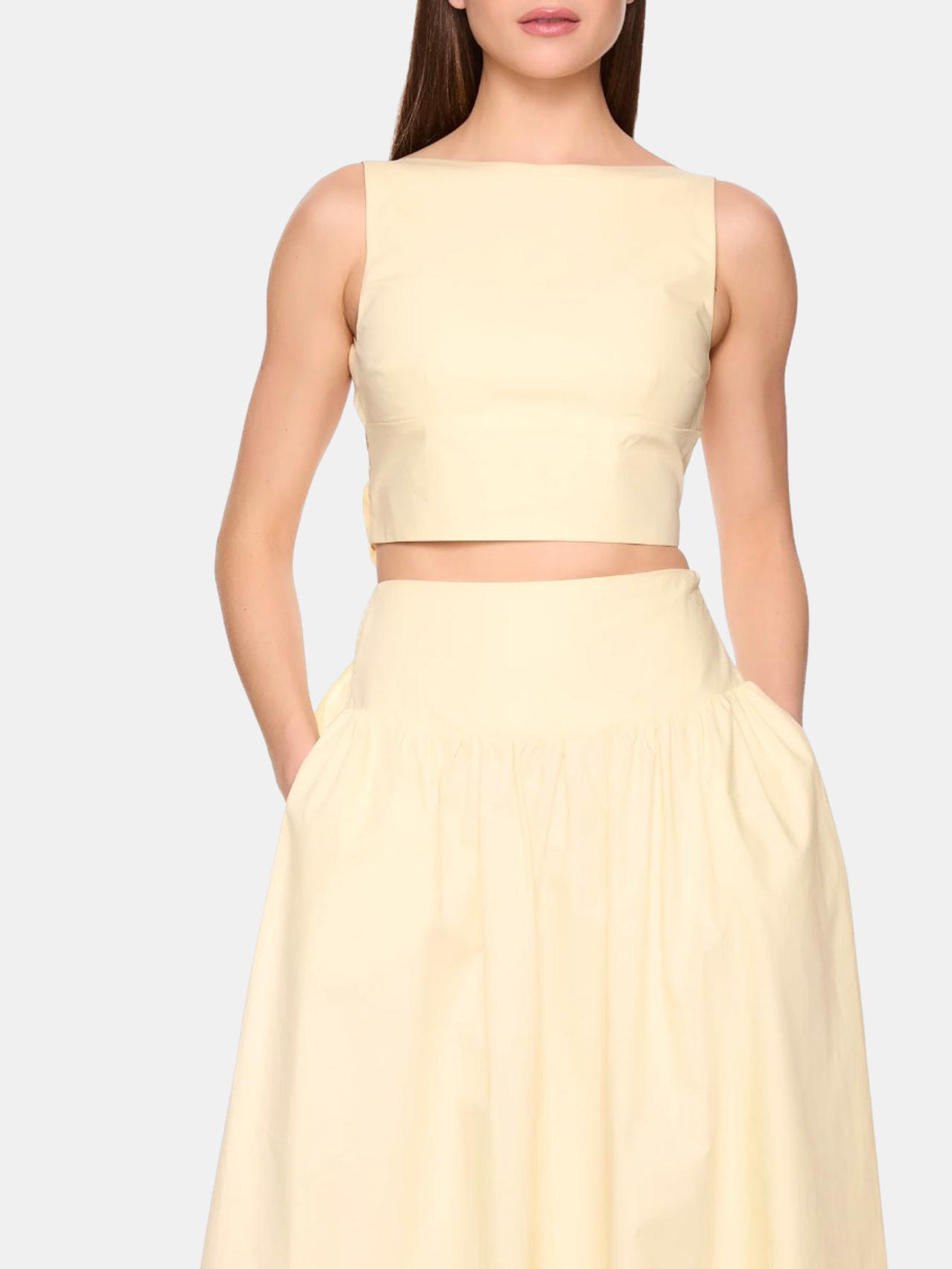 slim fit dress slacks Susana Monaco Poplin Tube Flare Dress
