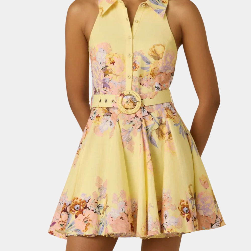 hemant and nandita asia short dress HEMANT AND NANDITA Asia Mini Dress in Powder Blue