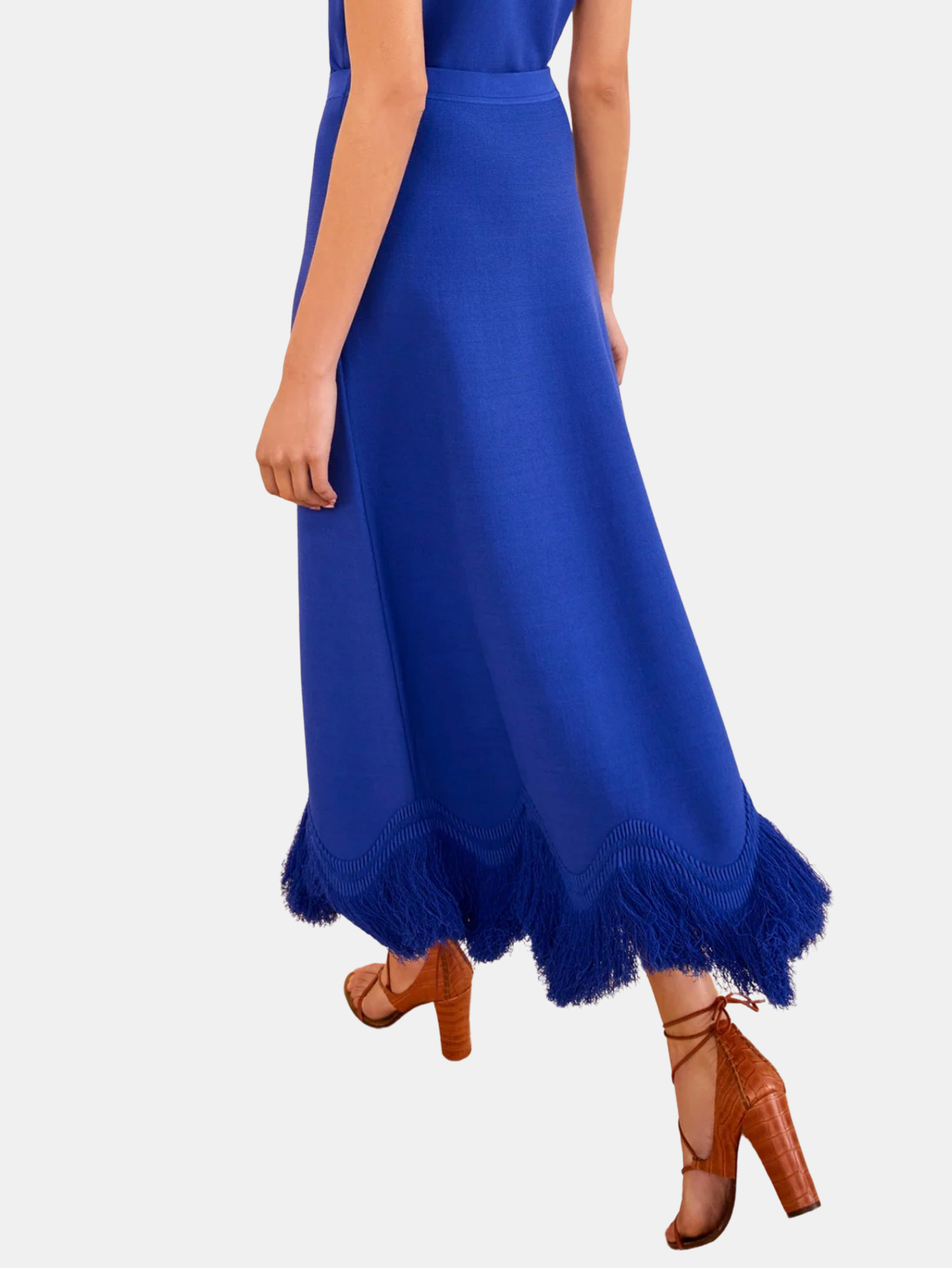 Paulina Knit Skirt with Fringe - Morley 