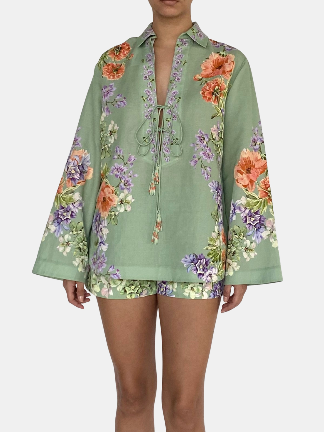 Cove Drop Shoulder Collared Tunic - Morley 