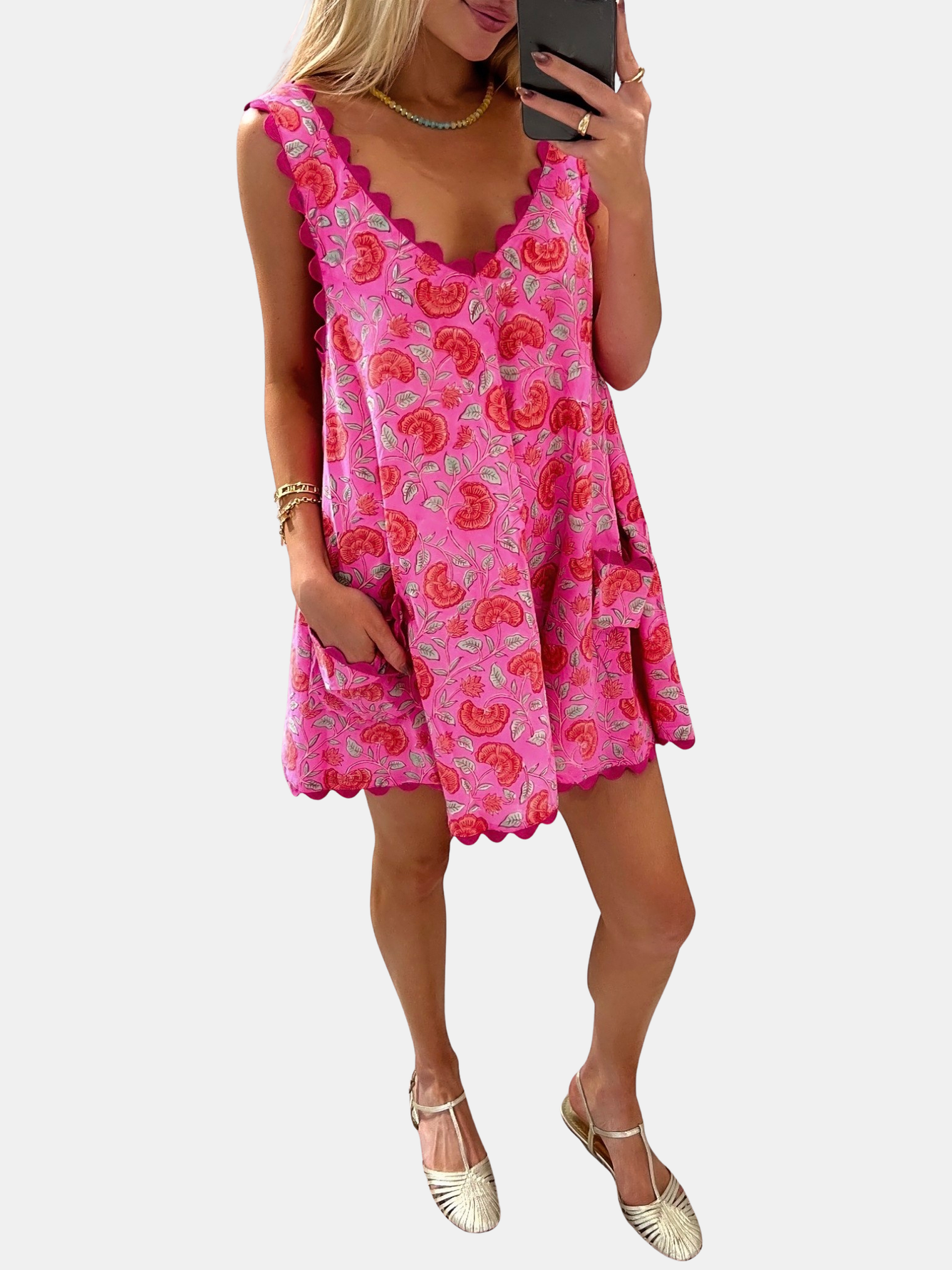 Floral Print Low Back Dress - Morley 