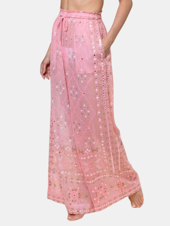 Mosaic Print Palazzo Pants - Morley 