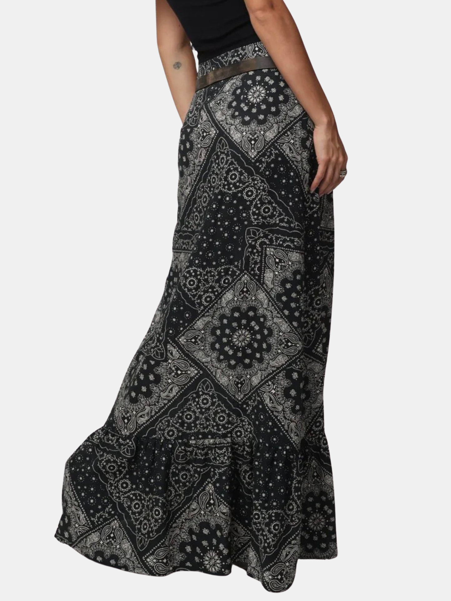 The Linen Button Front Maxi Skirt - Morley 