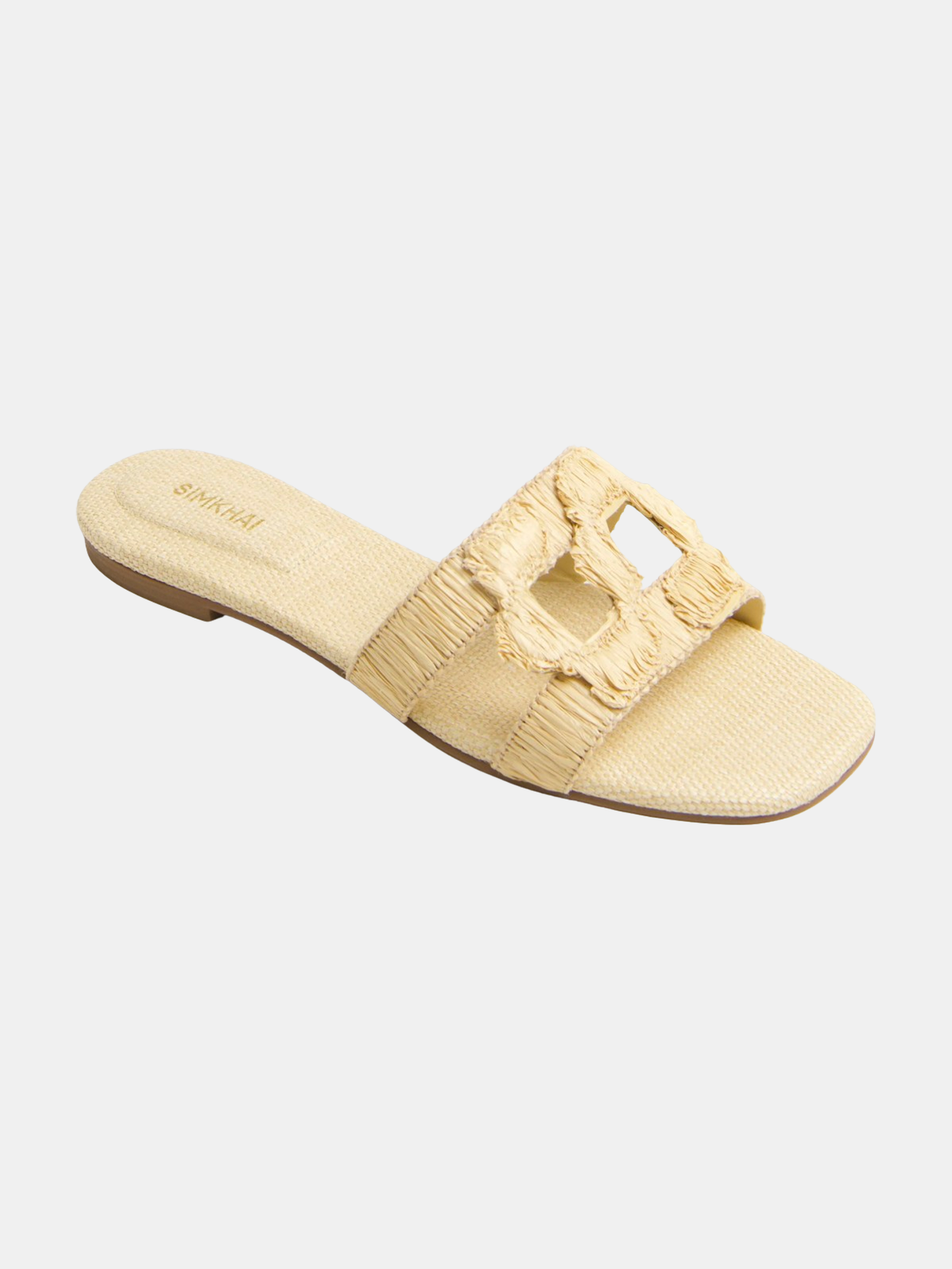 Monogram Raffia Flat Slide - Morley 