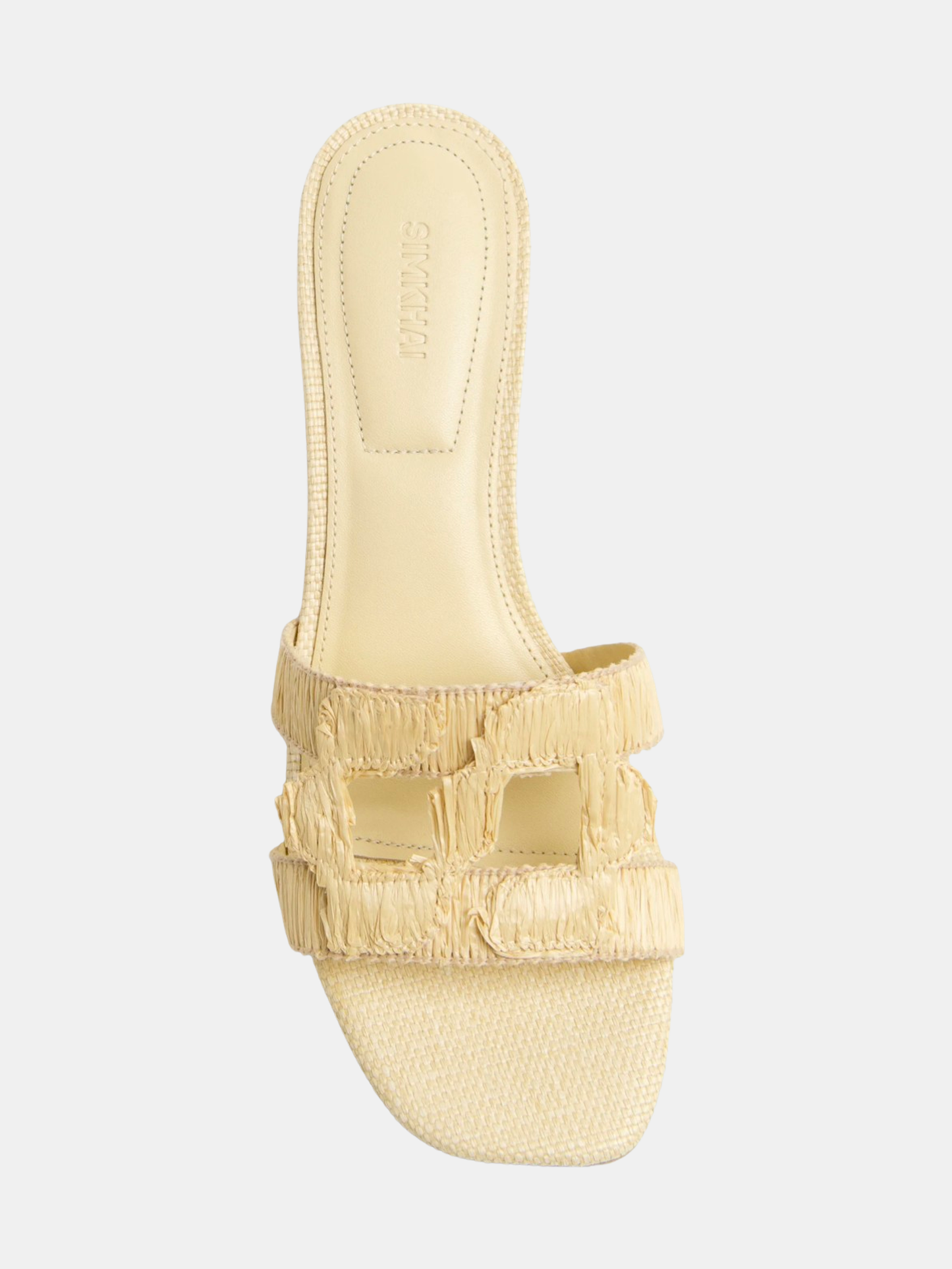 Monogram Raffia Flat Slide - Morley 