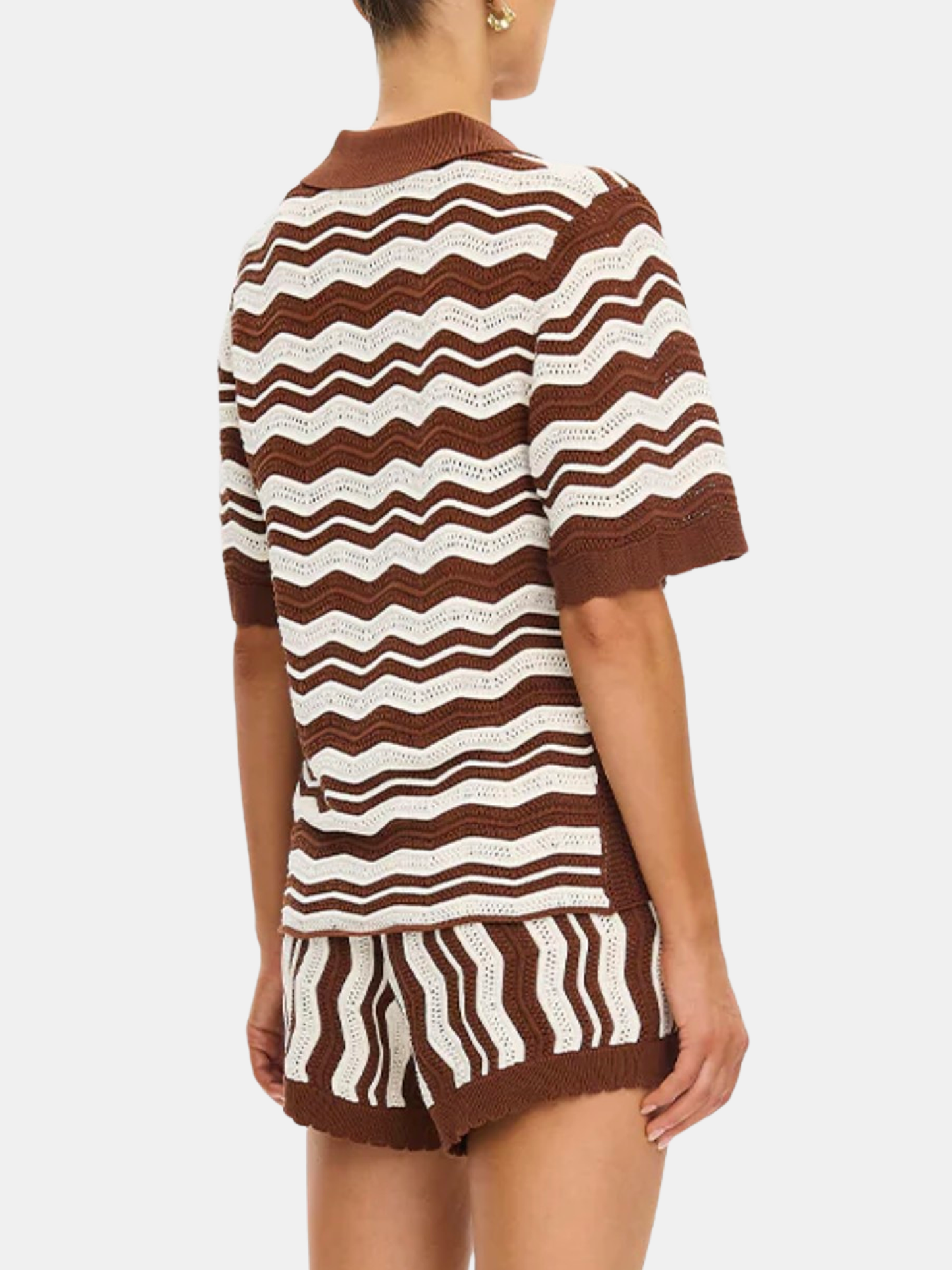 Sarah Knit Polo Top - Morley 