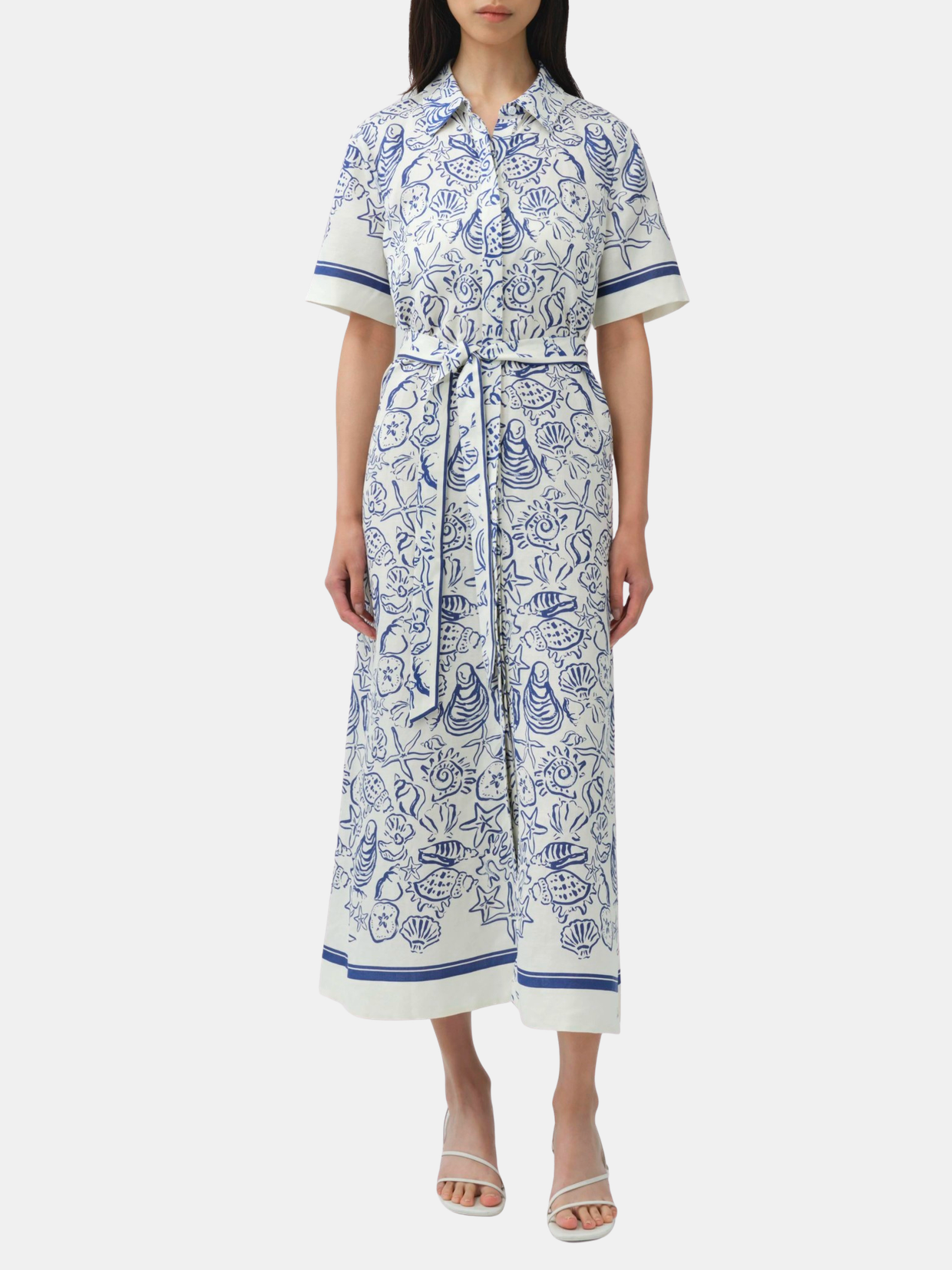 Audria S/s Belted Midi Dress - Morley 