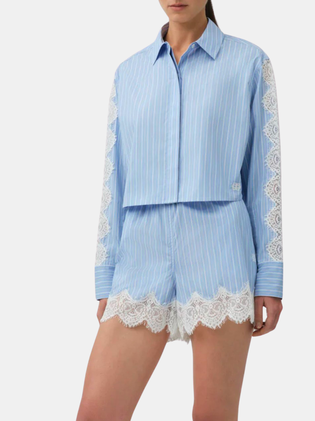 Renata Cropped Button Down - Morley 