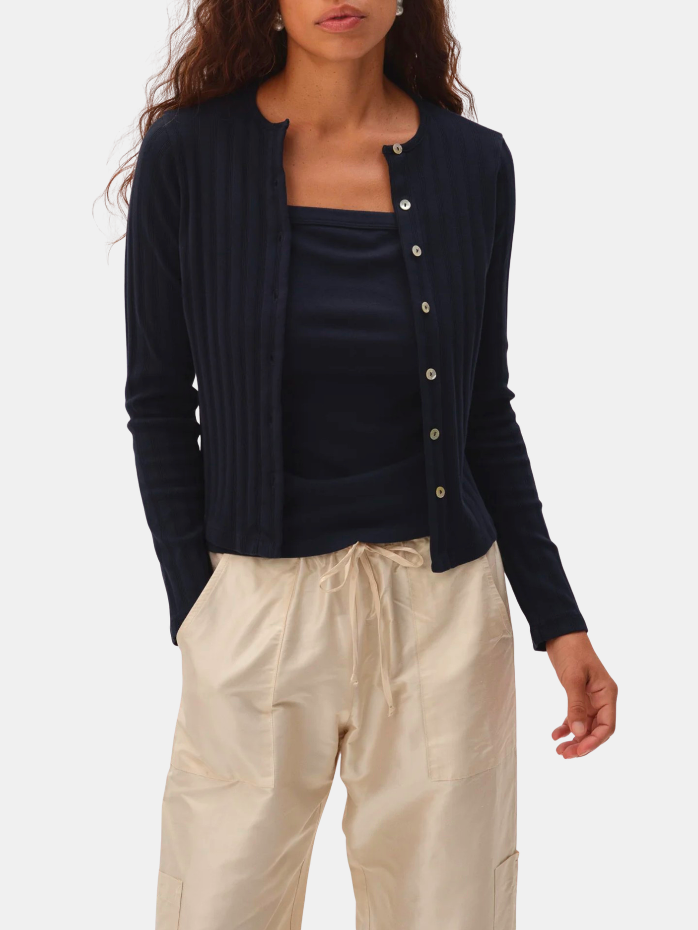 The Varied Rib Cardigan - Morley 