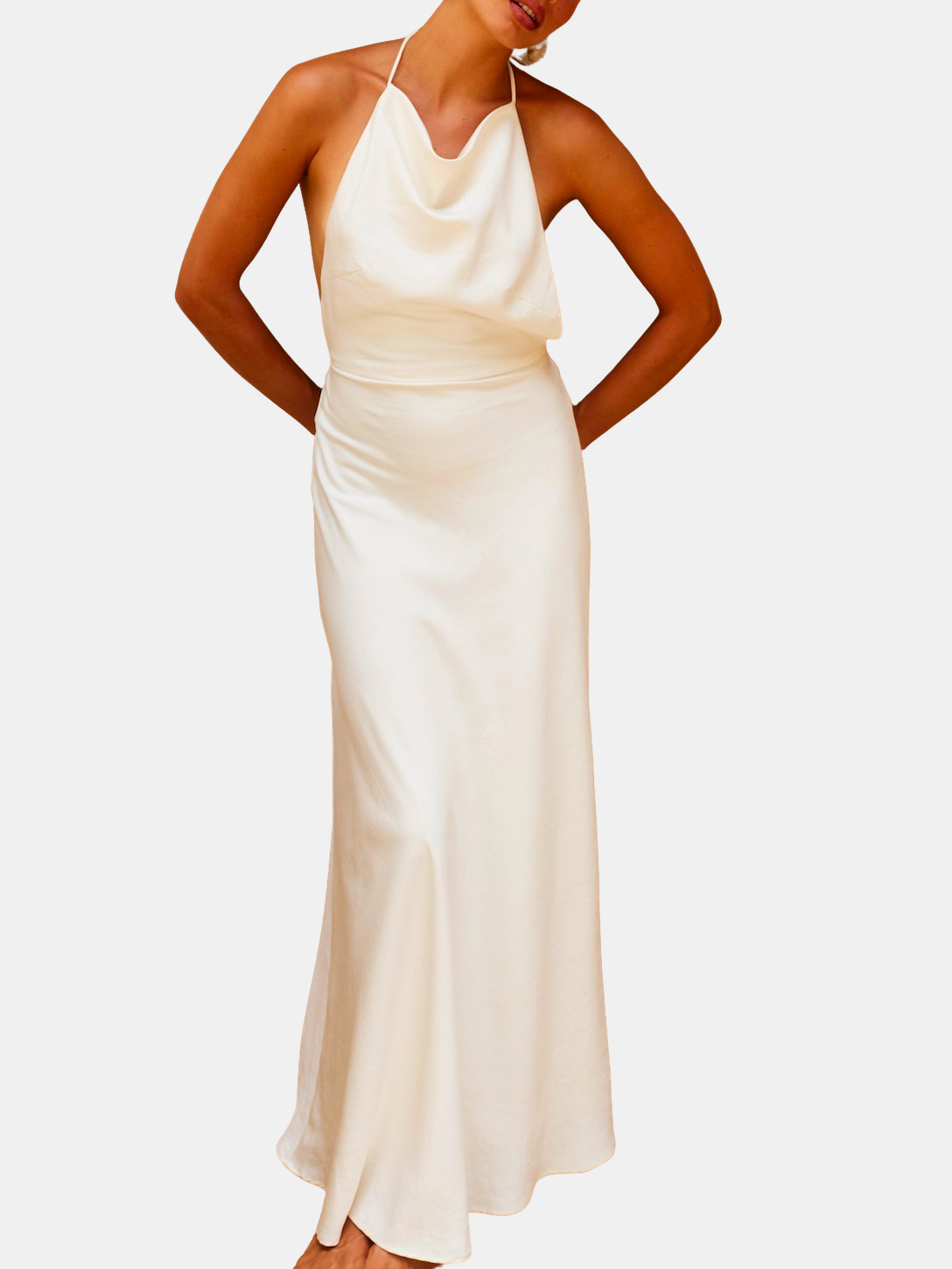 Jelena Halter Open Back Maxi Dress - Morley 