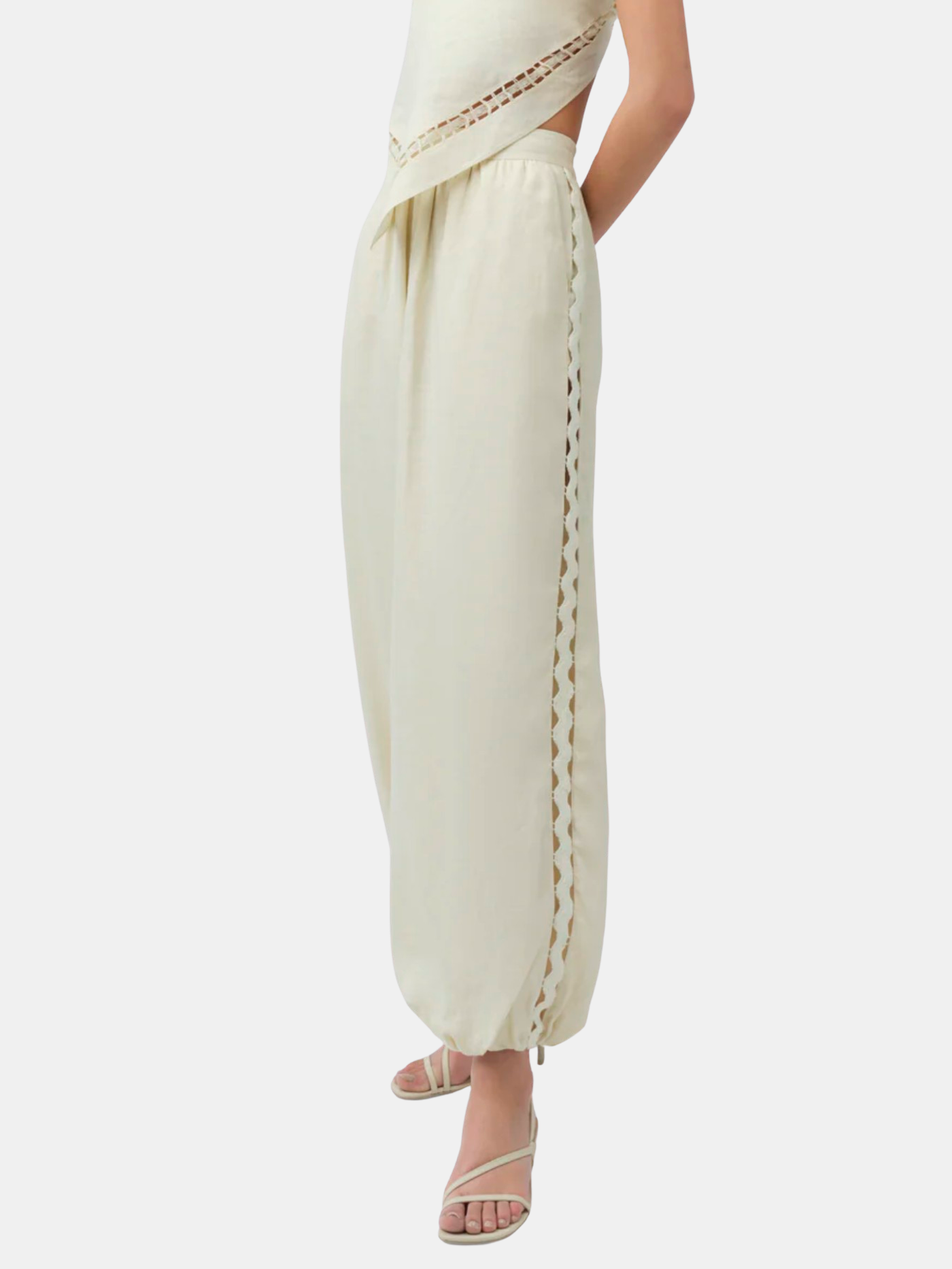 Selah Linen Lace Balloon Pant - Morley 
