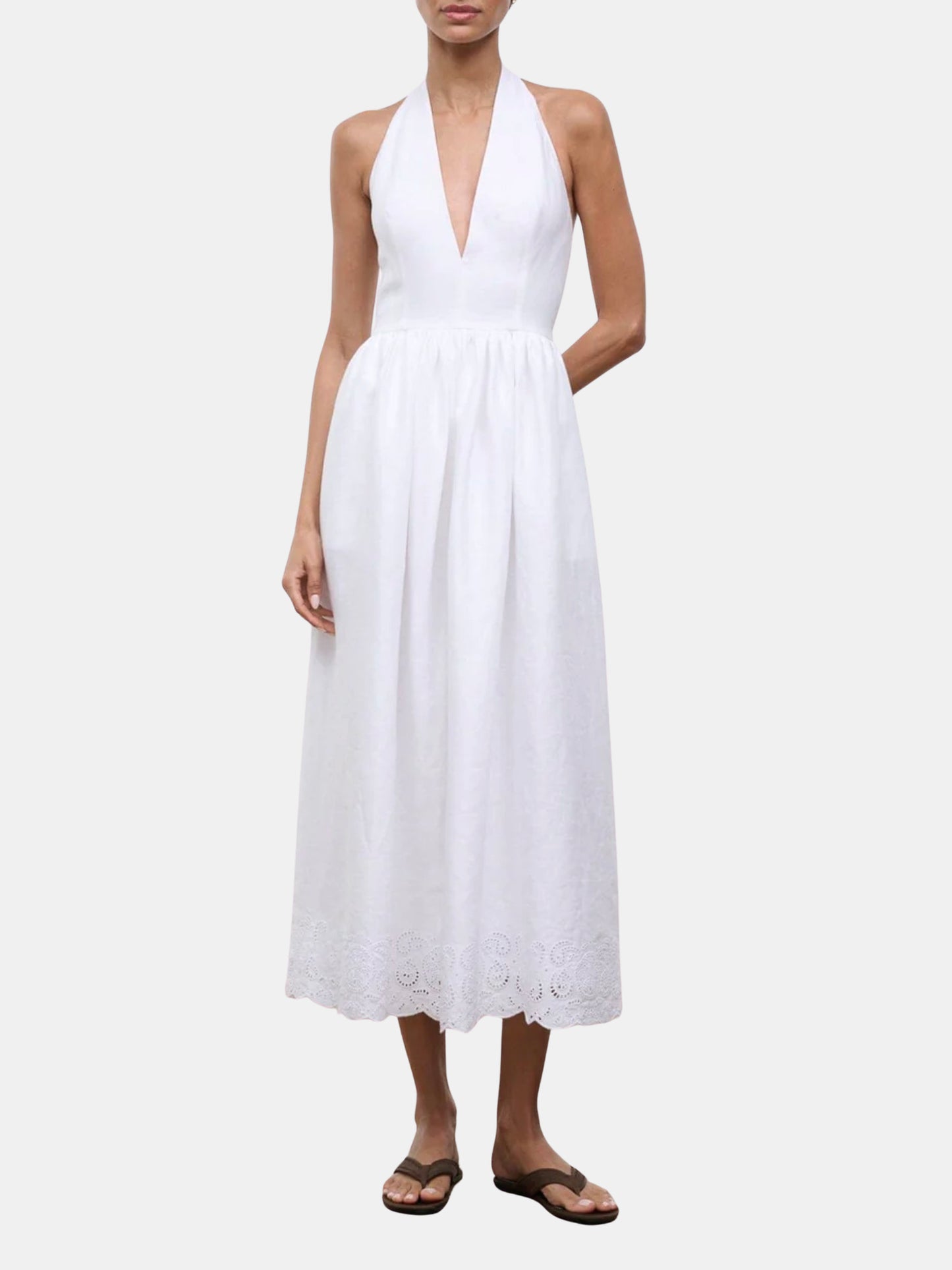 line wedding dress Modern Square Neck A-line Wedding Dress Ruta Custom (0-12 US, 32-44 EU) / Off-white main image 1
