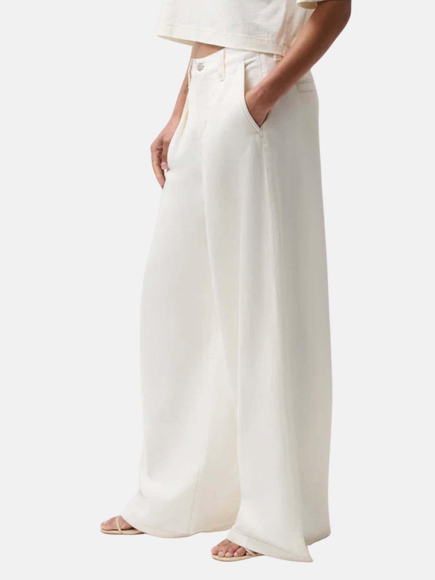 Delphine Pleated Denim Wide Leg - Morley 