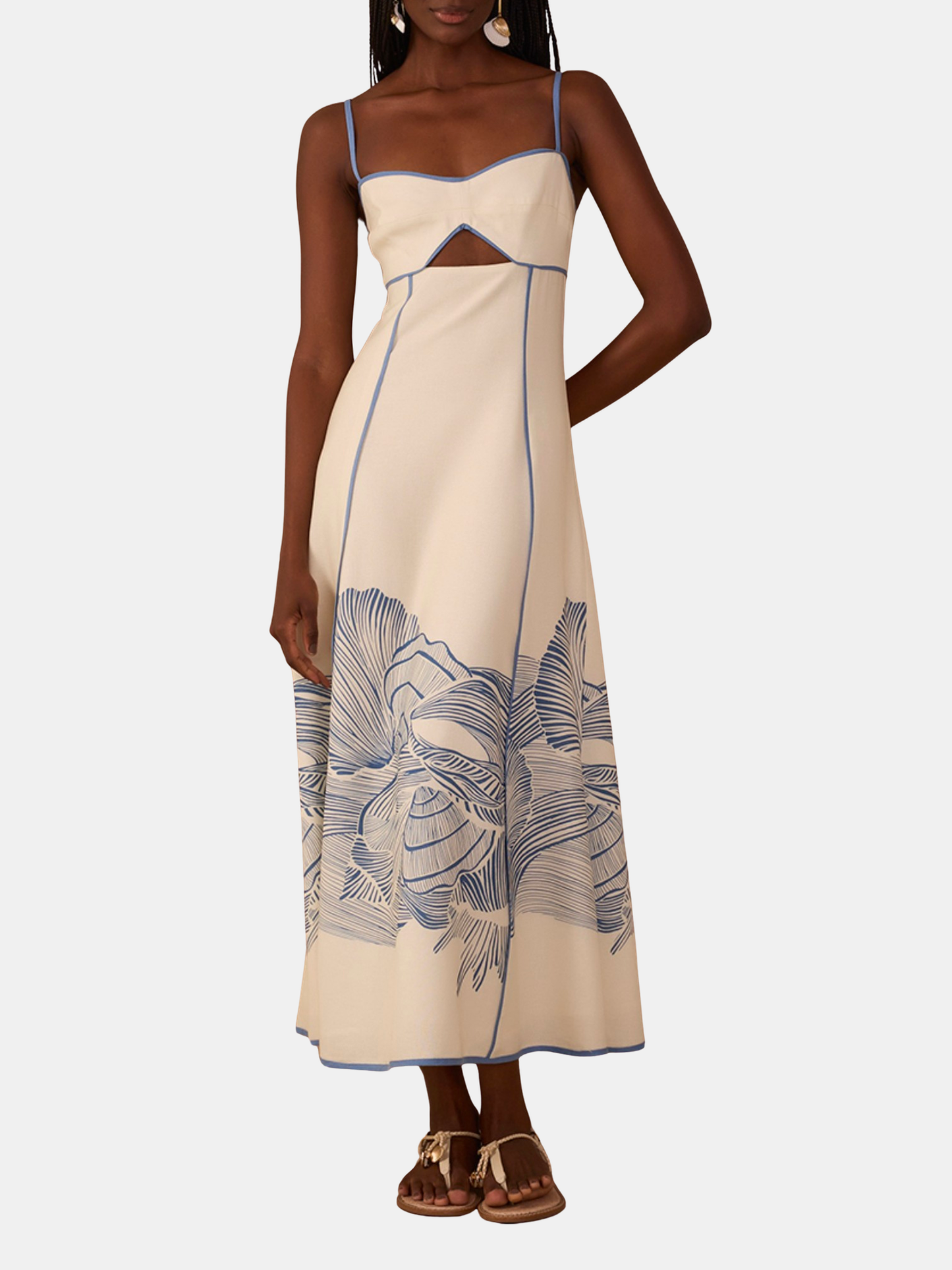 Dress To | Cut-out Linen Maxi Dress