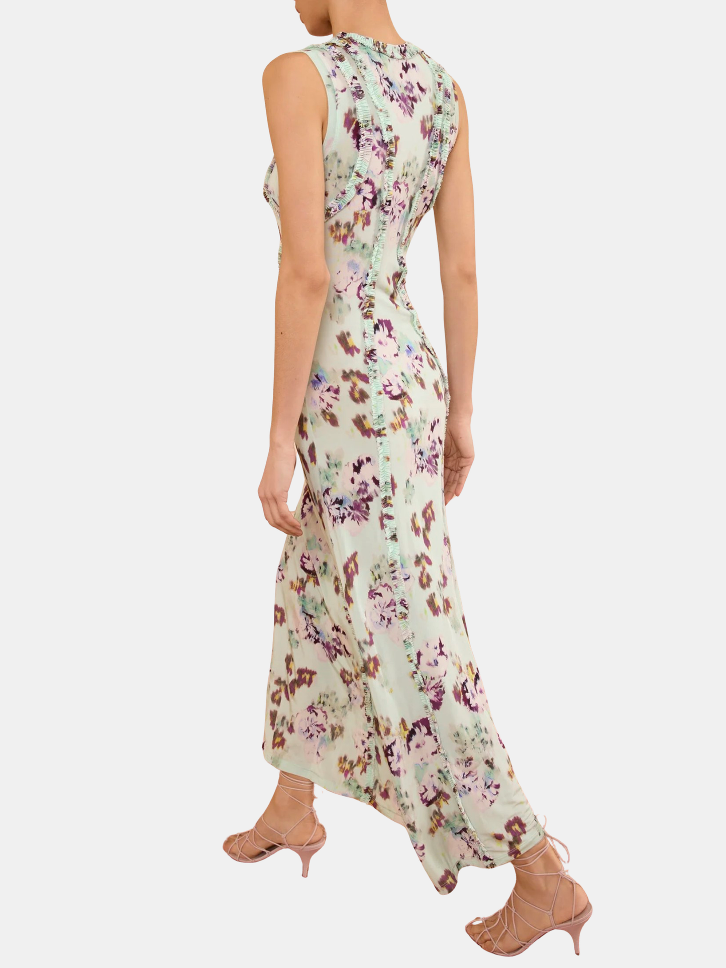 ulla johnson jersey dress Ceryse floral jersey maxi dress in blue - Ulla Johnson