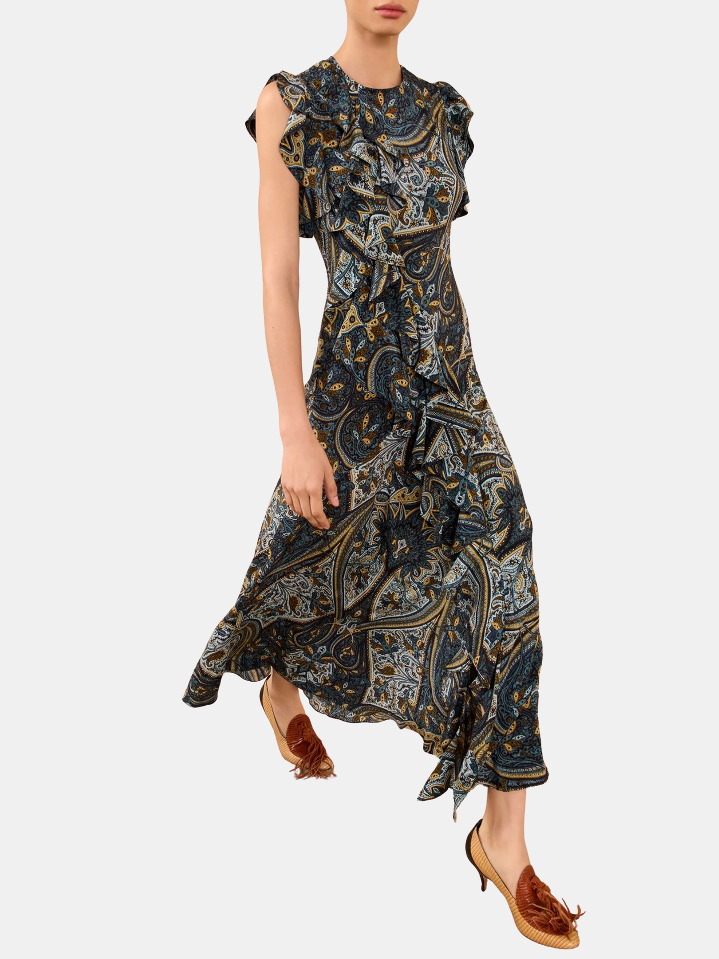 Ameline Sleeveless Silk Dress