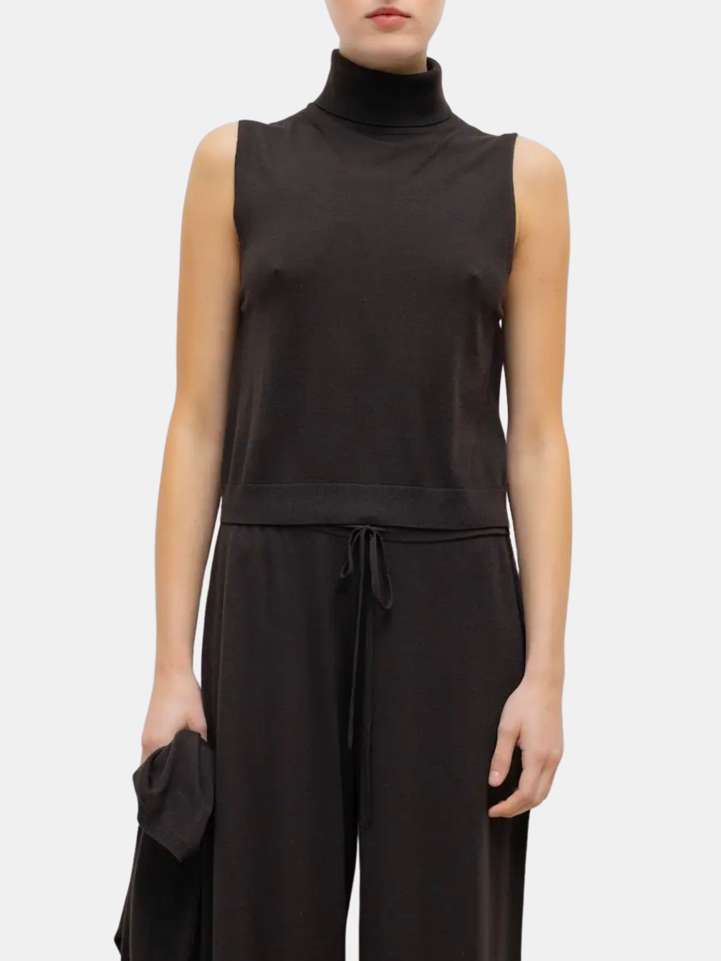 James Sleeveless Turtleneck