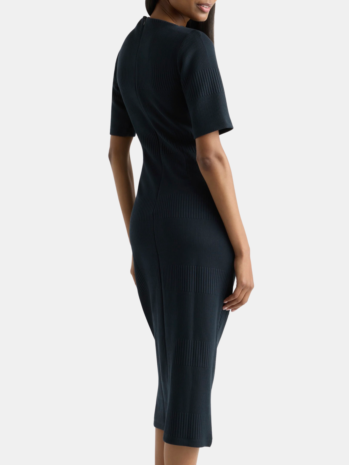 Evie Ribbed-knit Jersey Dress