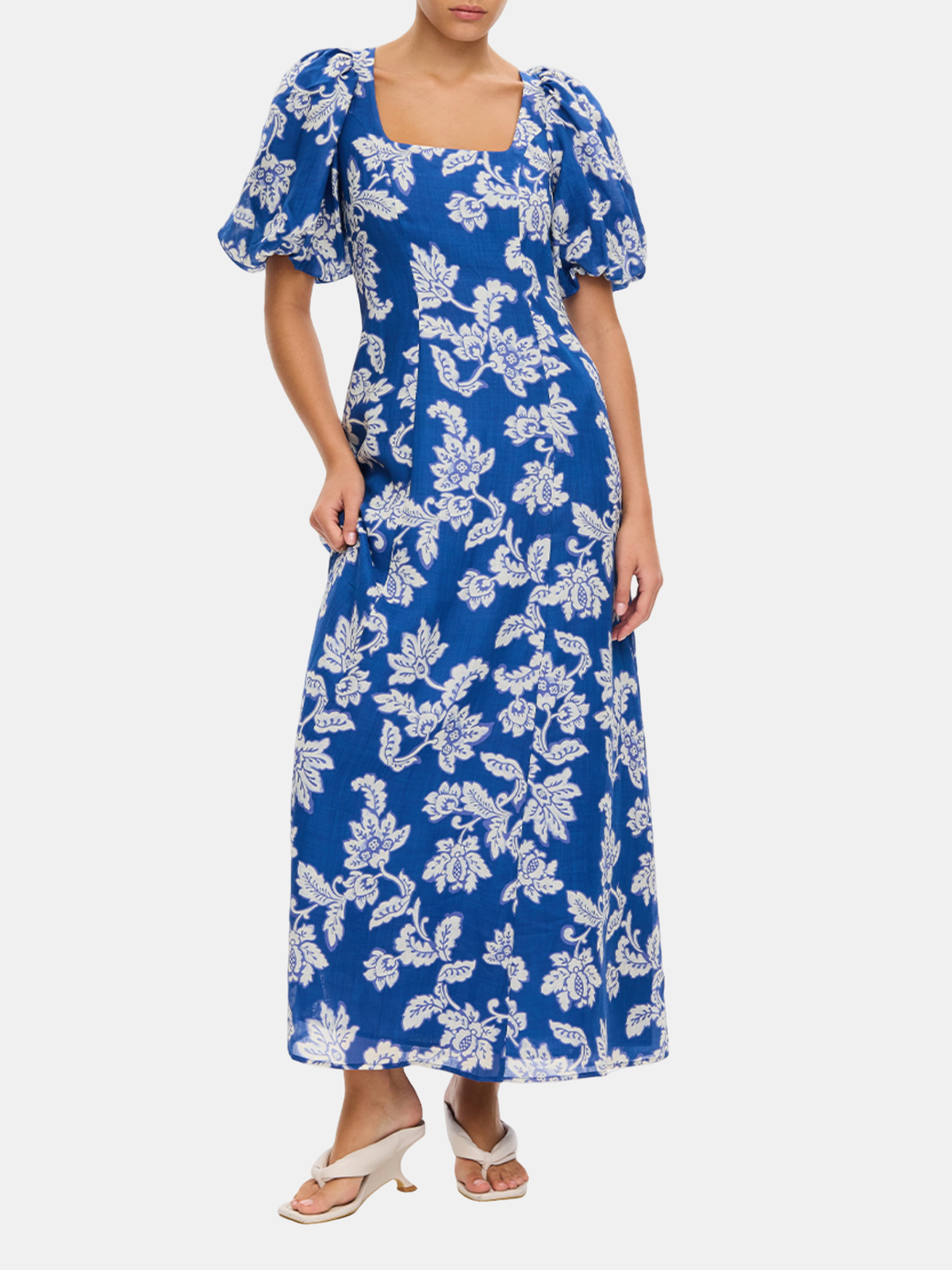 Linda Bubble Sleeve Midi Dress