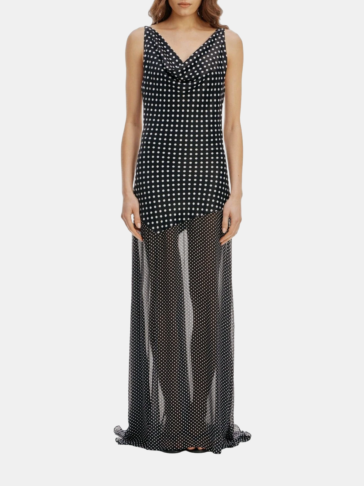 Crossing Cowl Floor Length Dress - Morley 