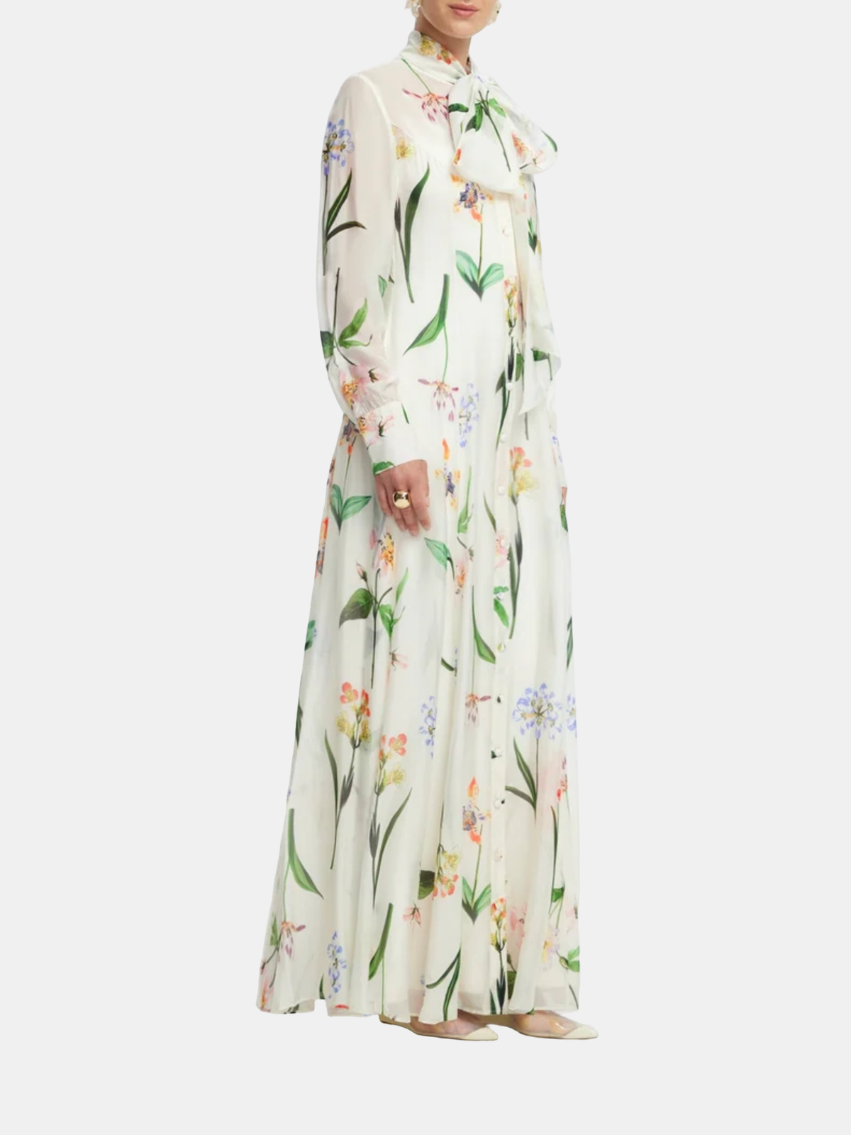 Lilith Tie Neck Maxi Dress - Morley 