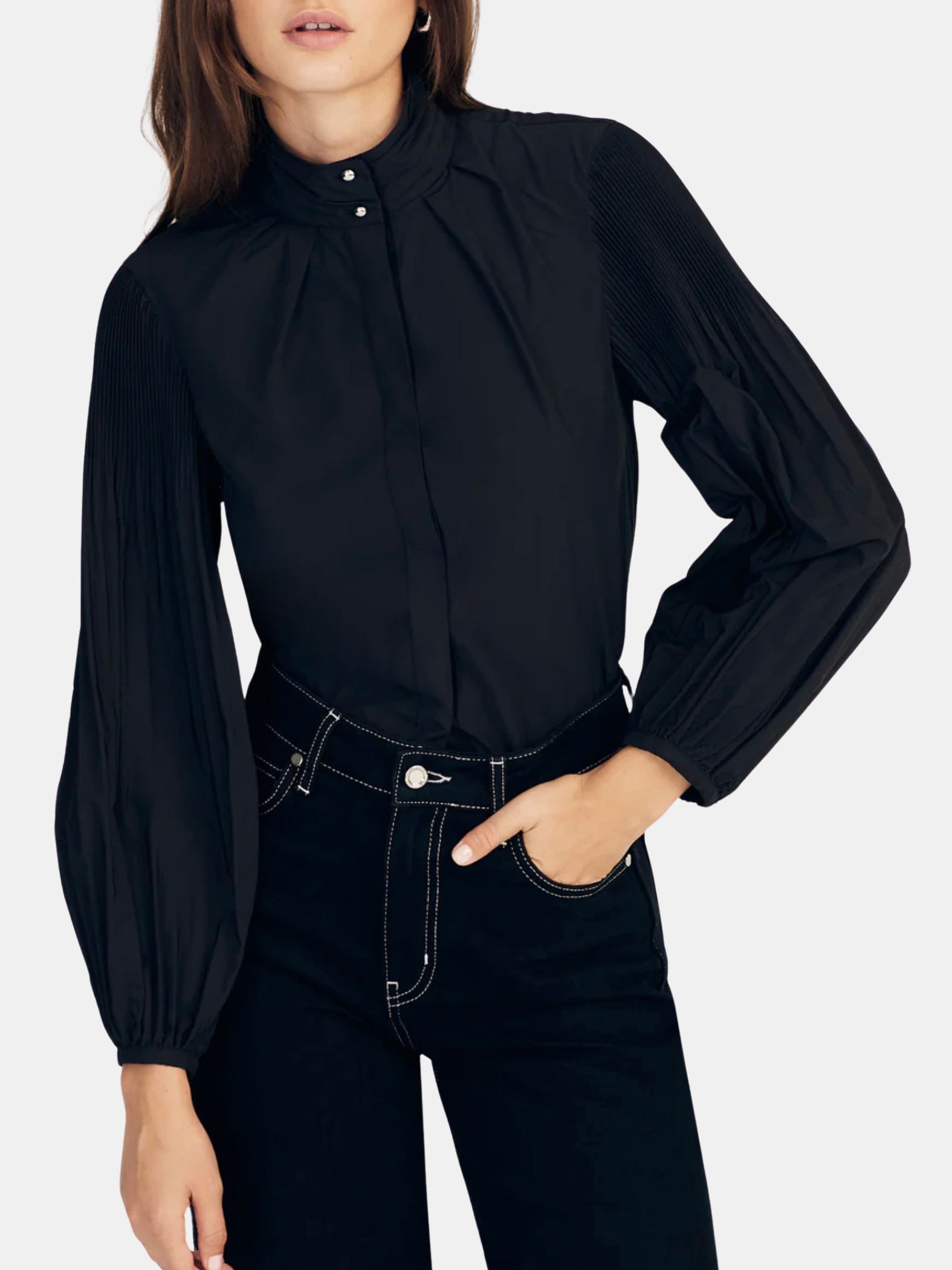 Lupa Pleated Sleeve Top