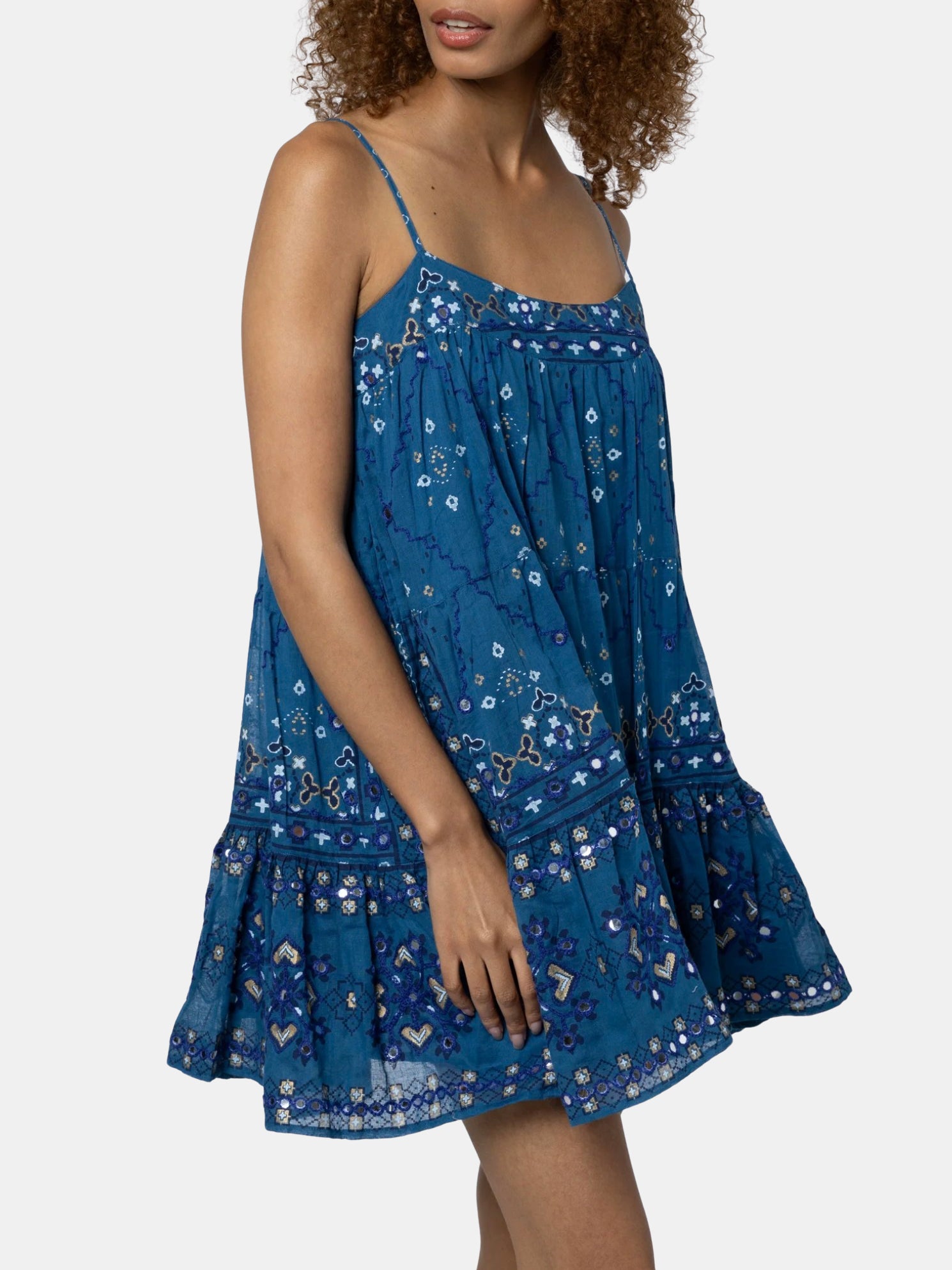 Swing Dress Mosaic Print