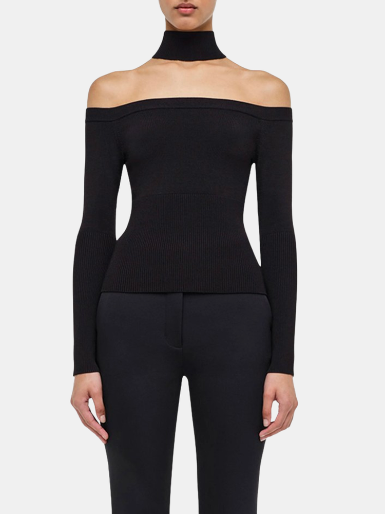 Lila Cold Shoulder Top