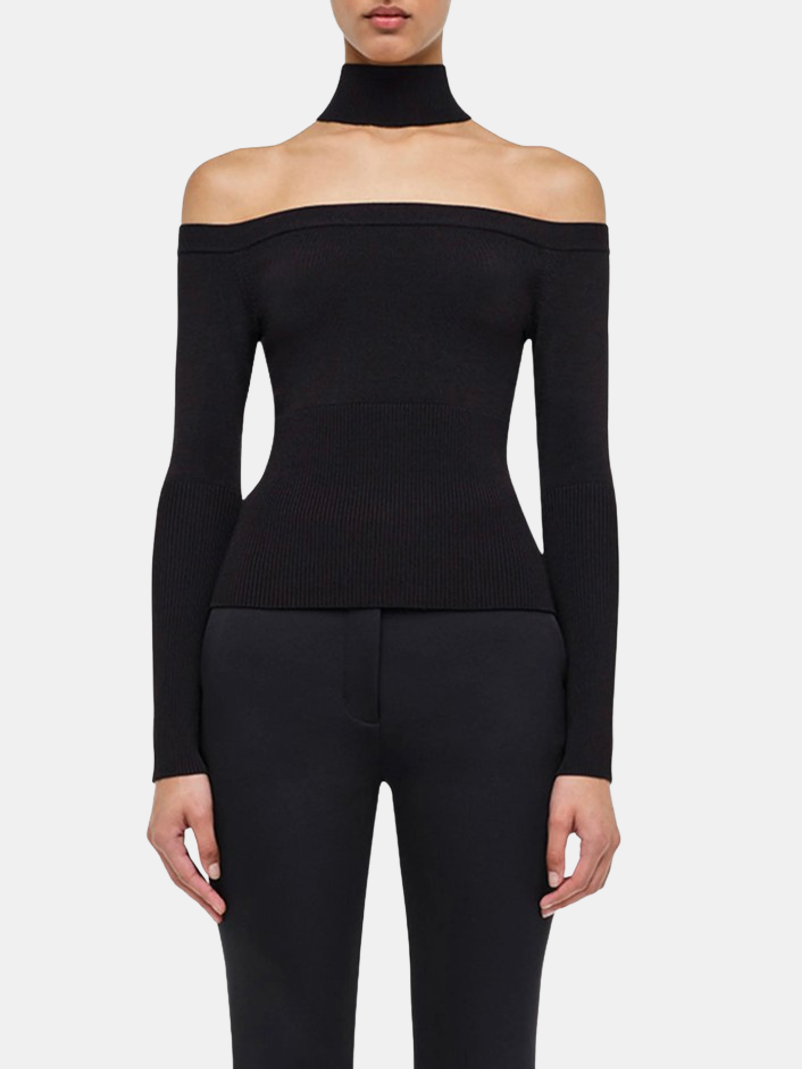 Lila Cold Shoulder Top