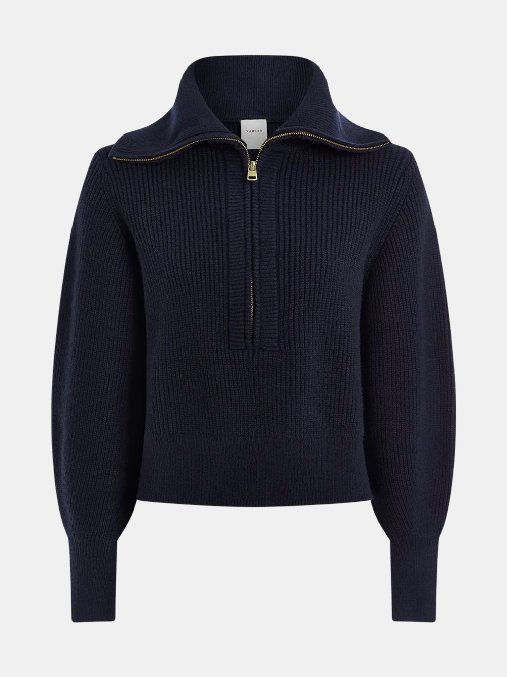 Maura Half Zip Rib Knit