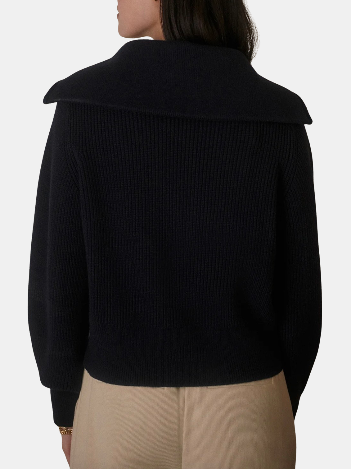 Maura Half Zip Rib Knit