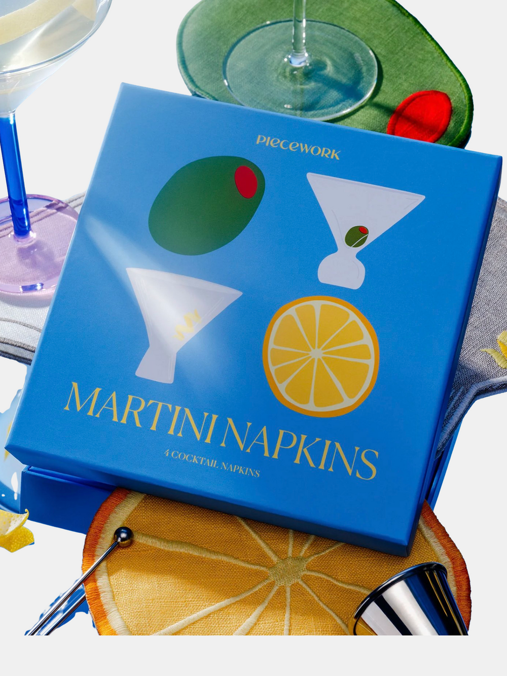 Martini Cocktail Napkins Set