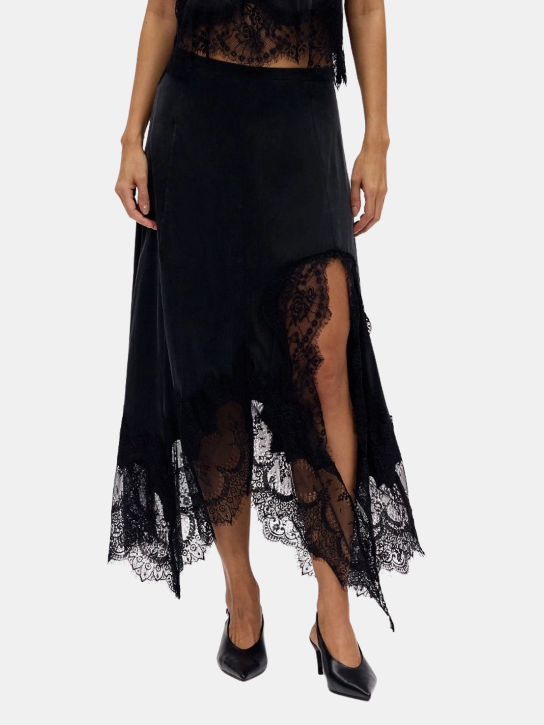 Visions Lace Hankerchief Skirt