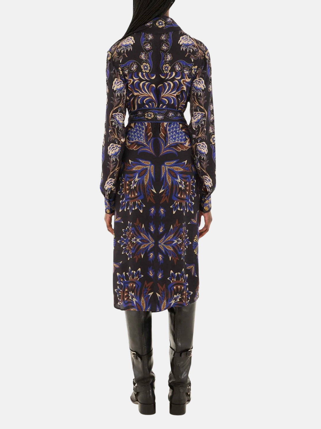 Arabesque Mix Scarves Midi Dress