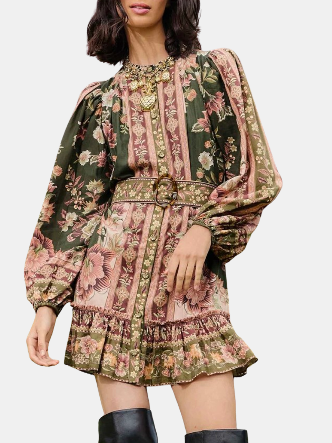 Flowering Garden Tree Mini Dress