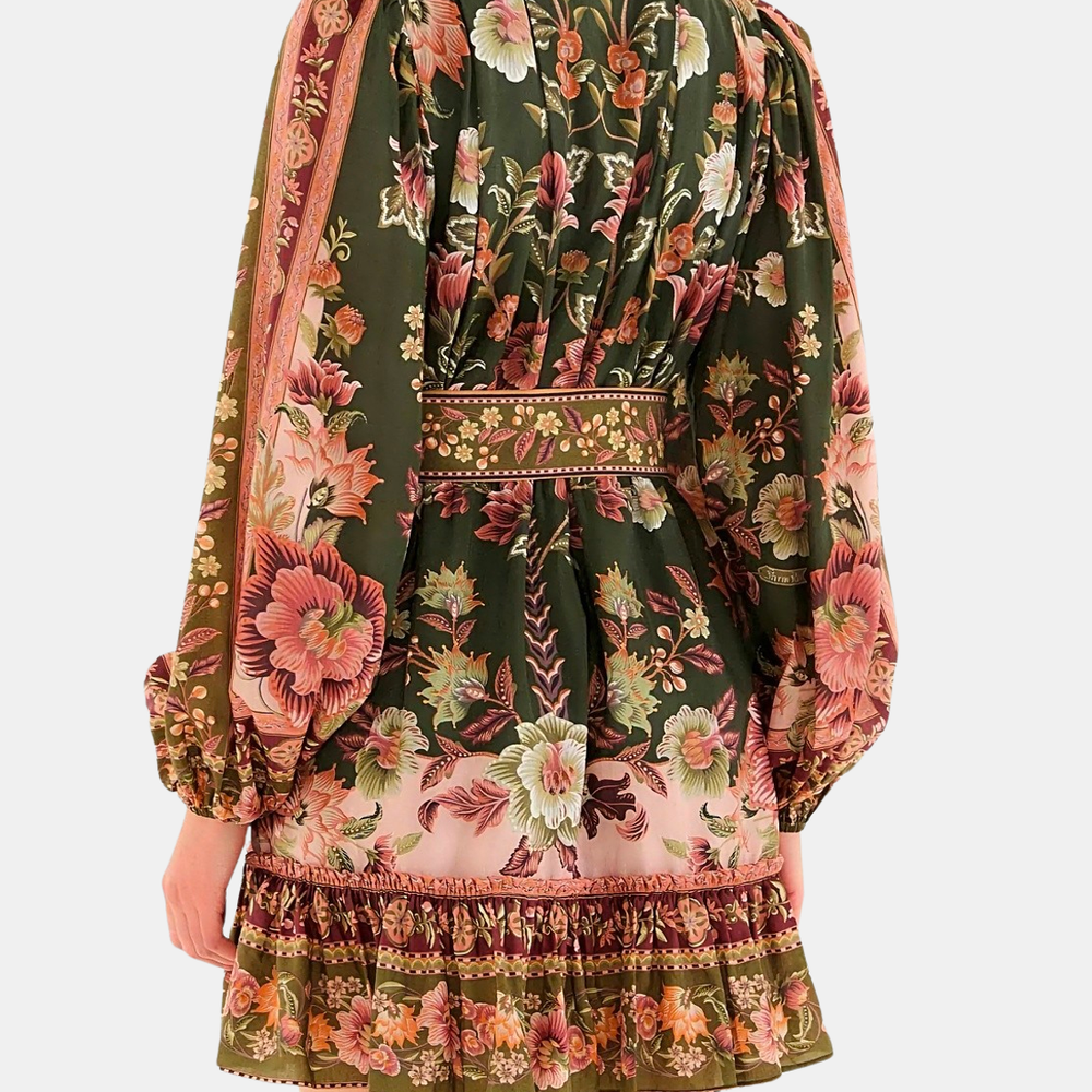 Flowering Garden Tree Mini Dress