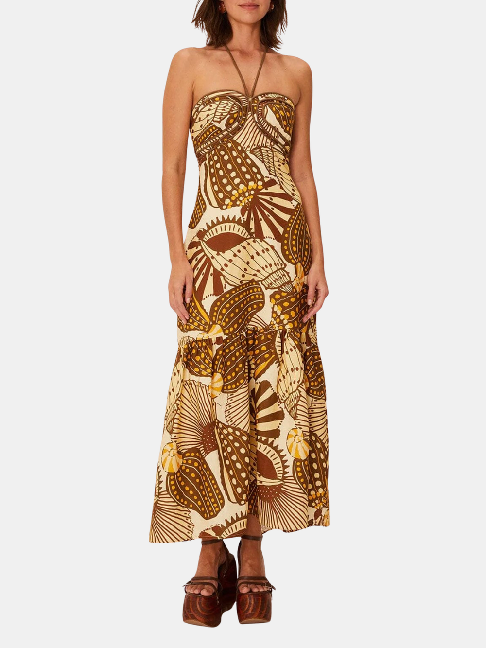 Shell Mix Sand Maxi Dress
