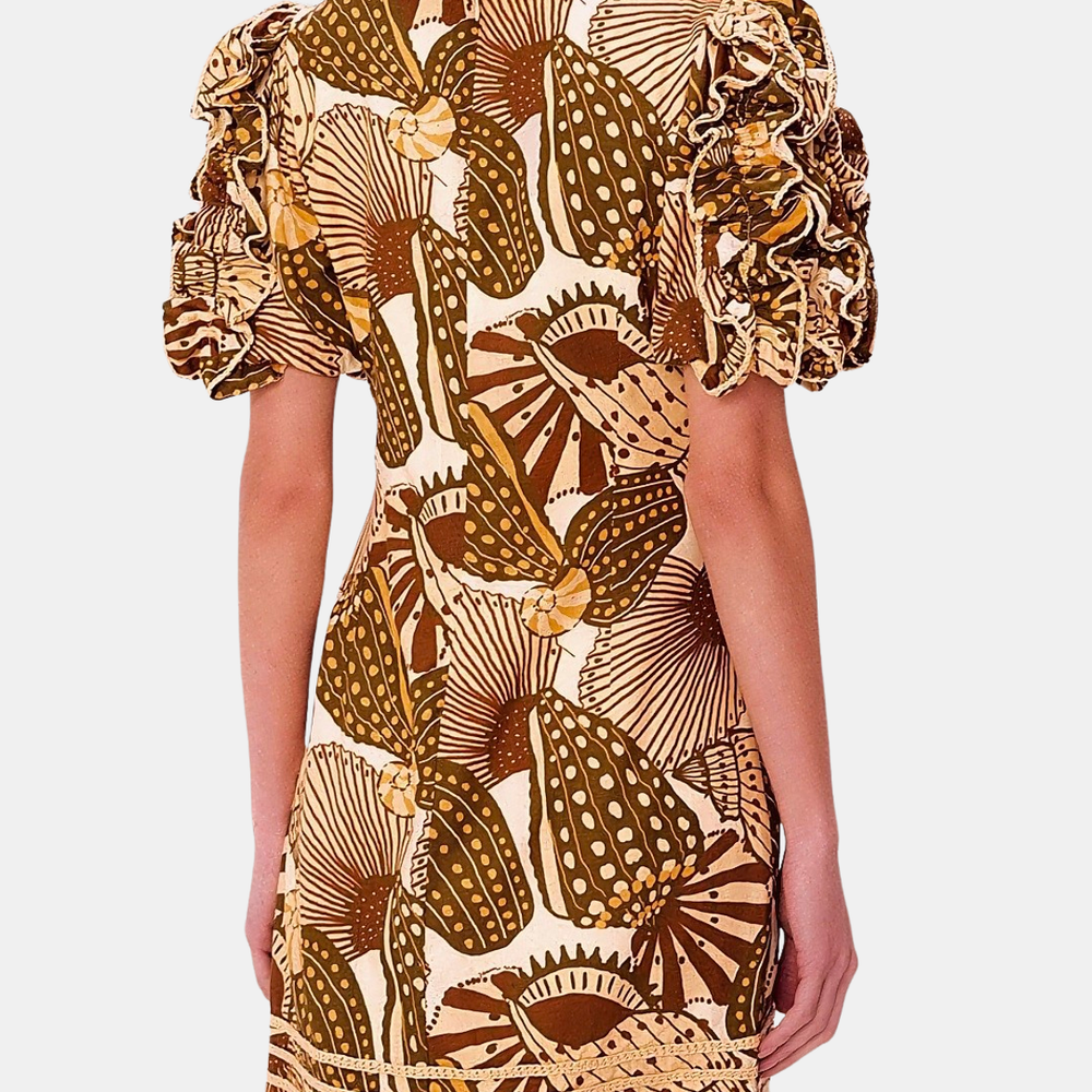 Shell Mix Sand Mini Dress