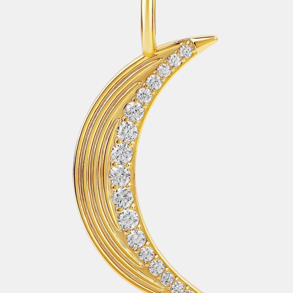Fluted Moon Charm