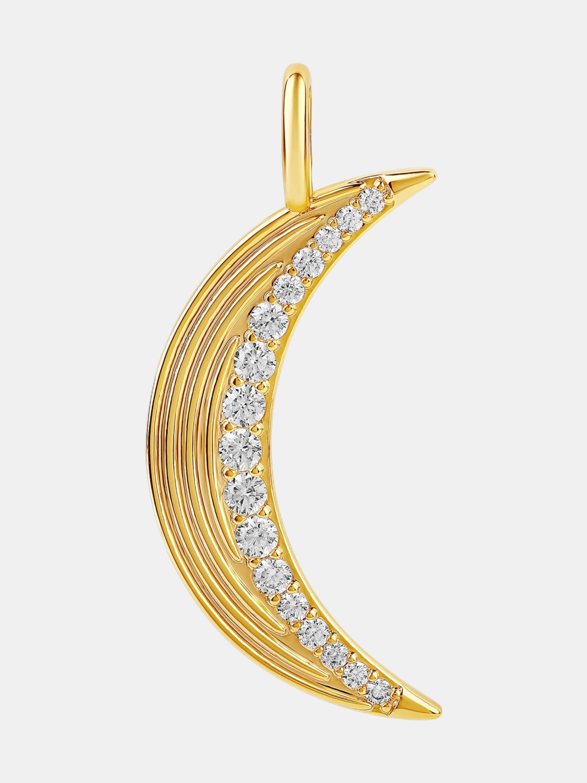 Fluted Moon Charm