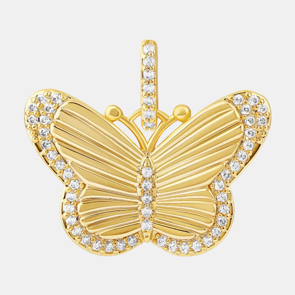 Fluted Butterfly Charm