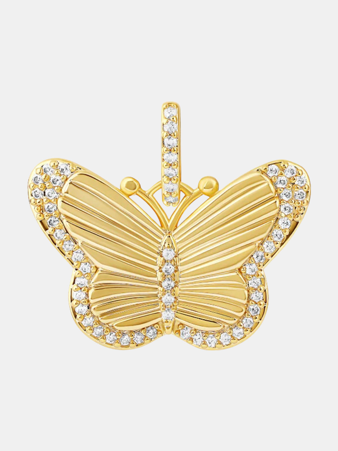 Fluted Butterfly Charm