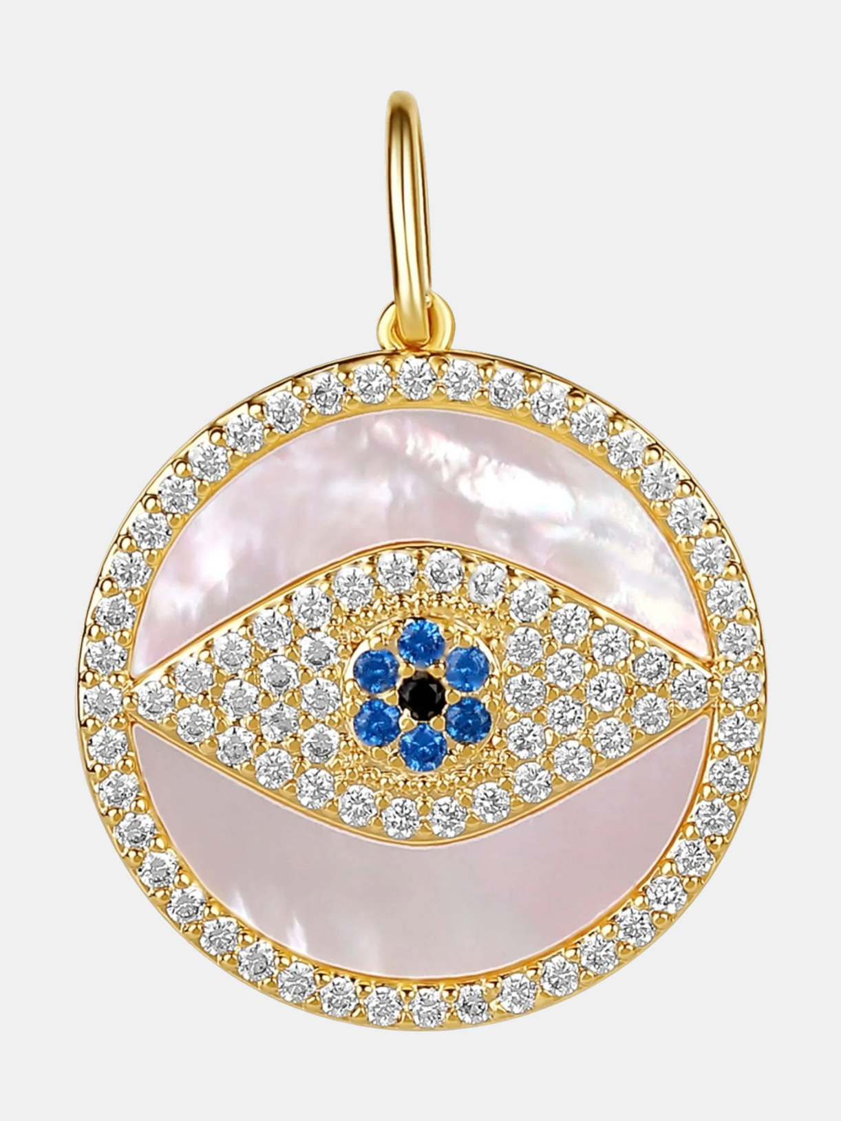 Mother of Pearl Evil Eye Charm