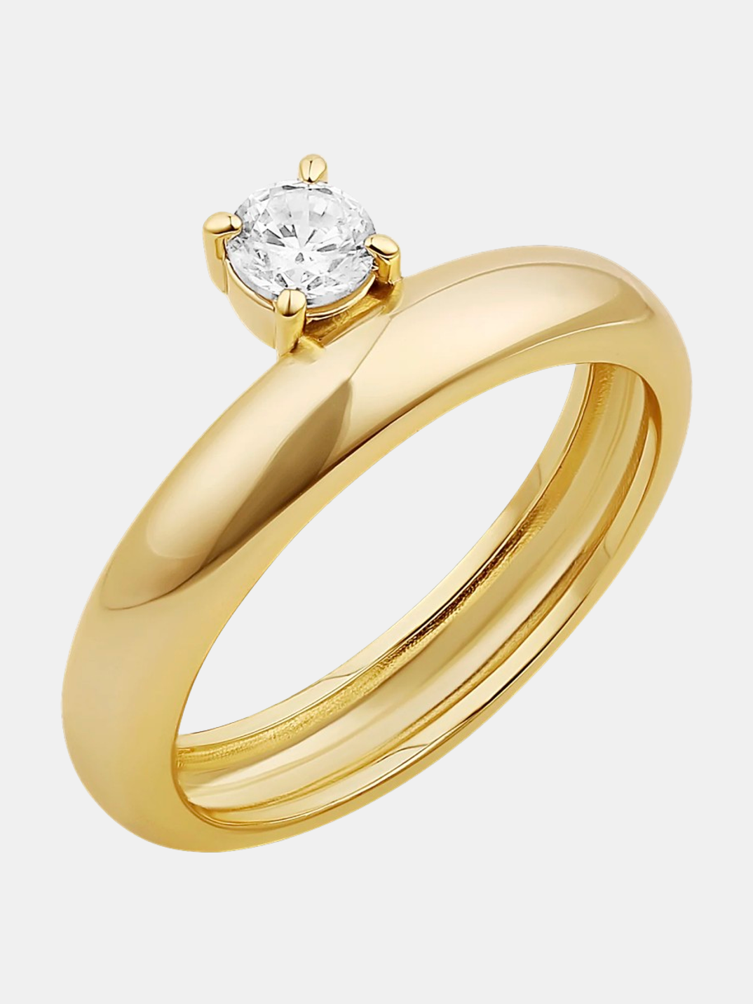 Round Solitaire Band