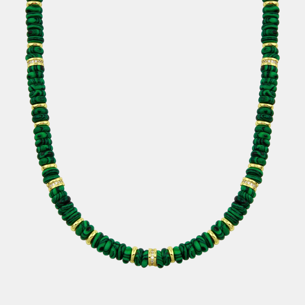 Malachite Pukka Necklace