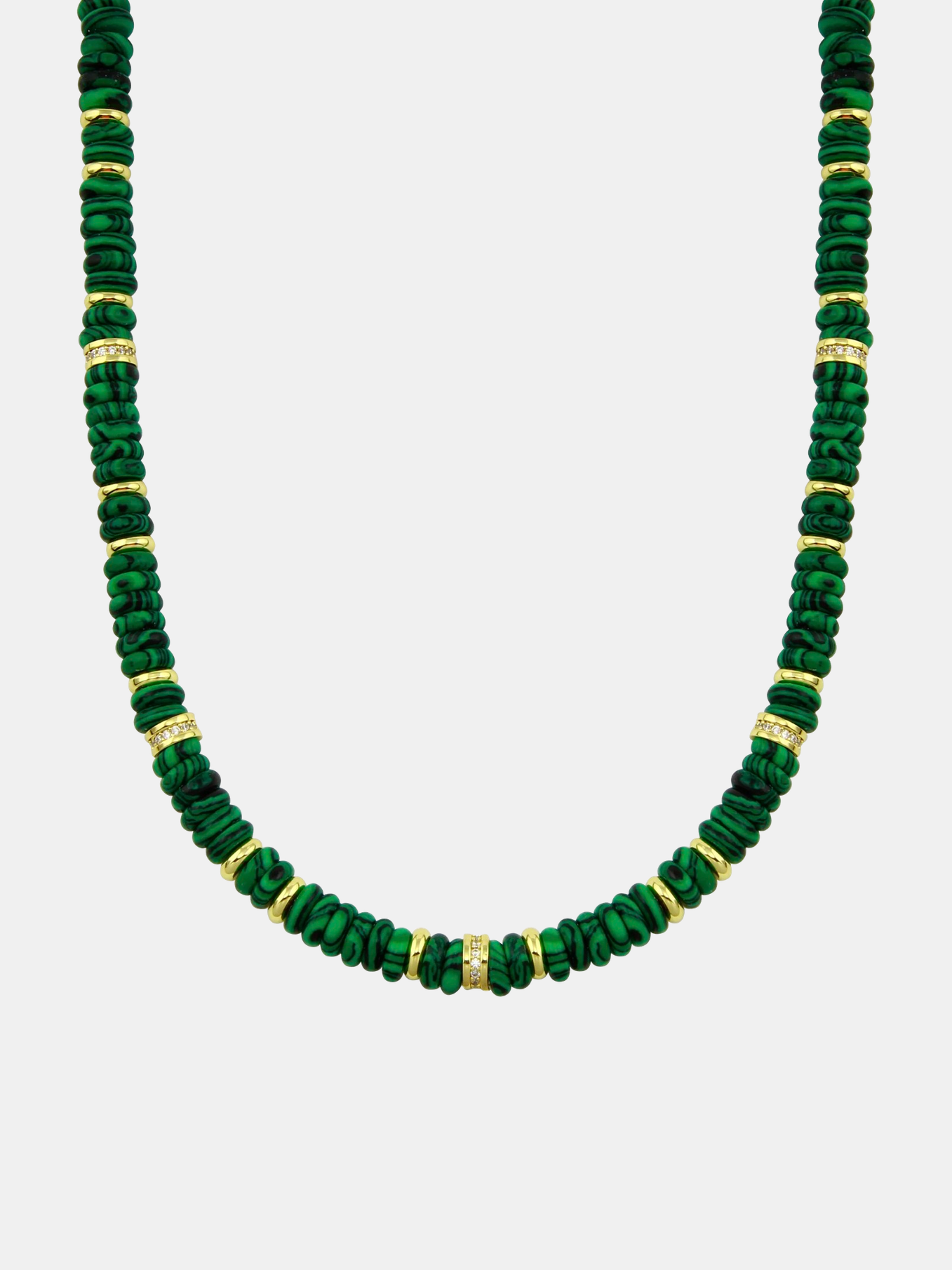 Malachite Pukka Necklace