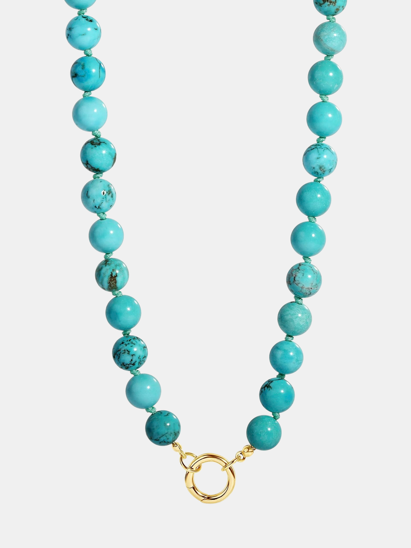 Turquoise Push Clasp Necklace