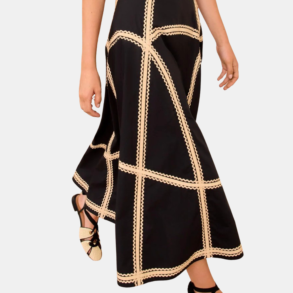 Norah A-line Cotton Midi Skirt