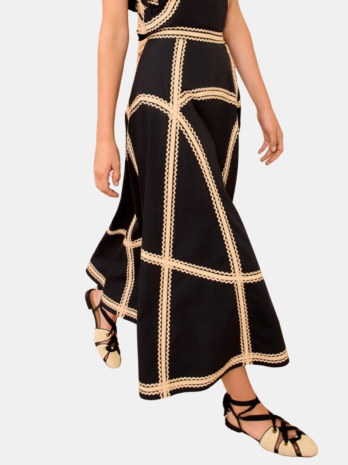 Norah A-line Cotton Midi Skirt