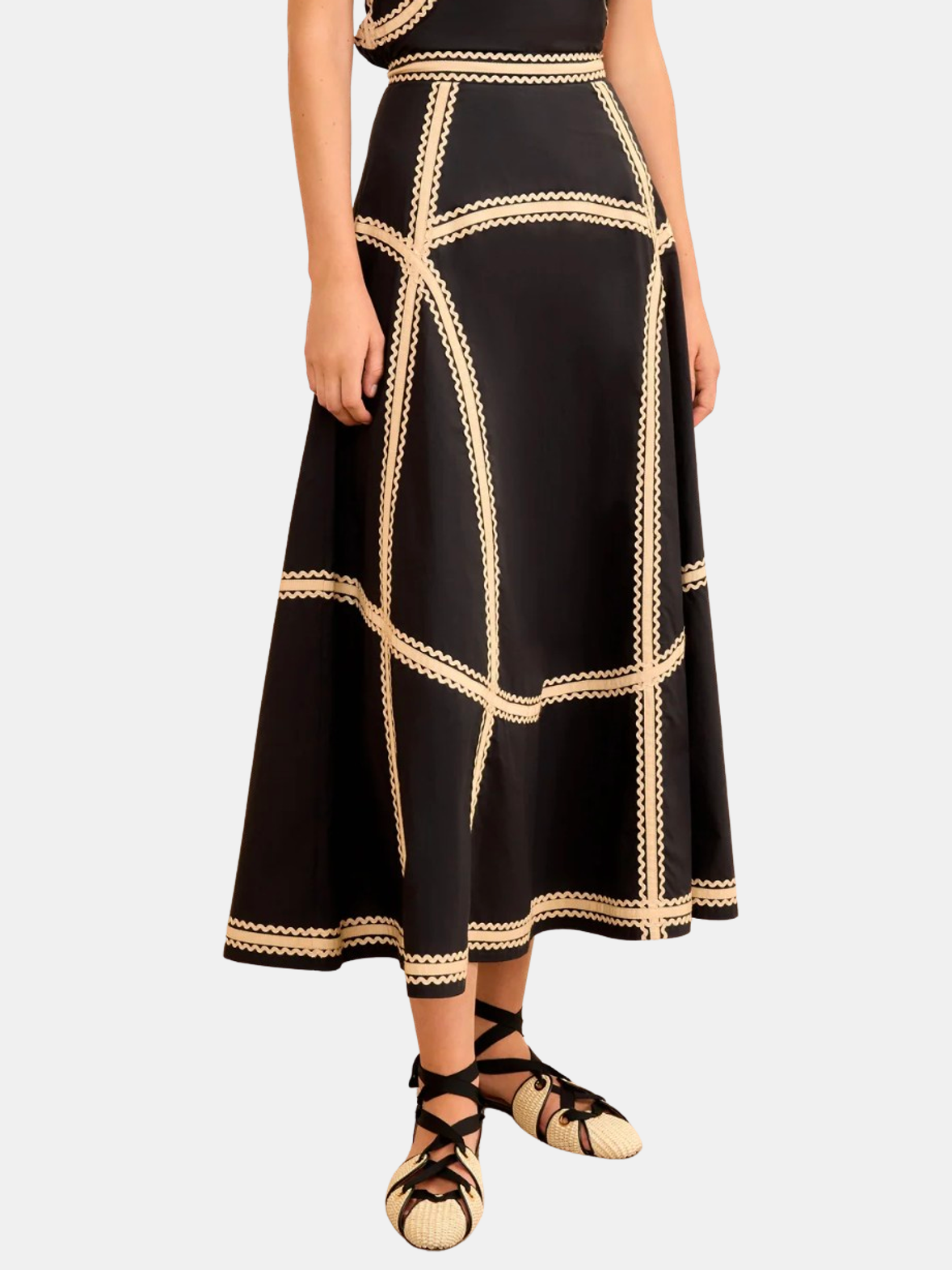 Norah A-line Cotton Midi Skirt